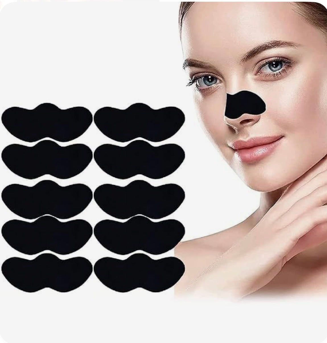 Charcoal Nose Strips – Pack of 10 | Deep Blackhead Removal & Pore Cleansing