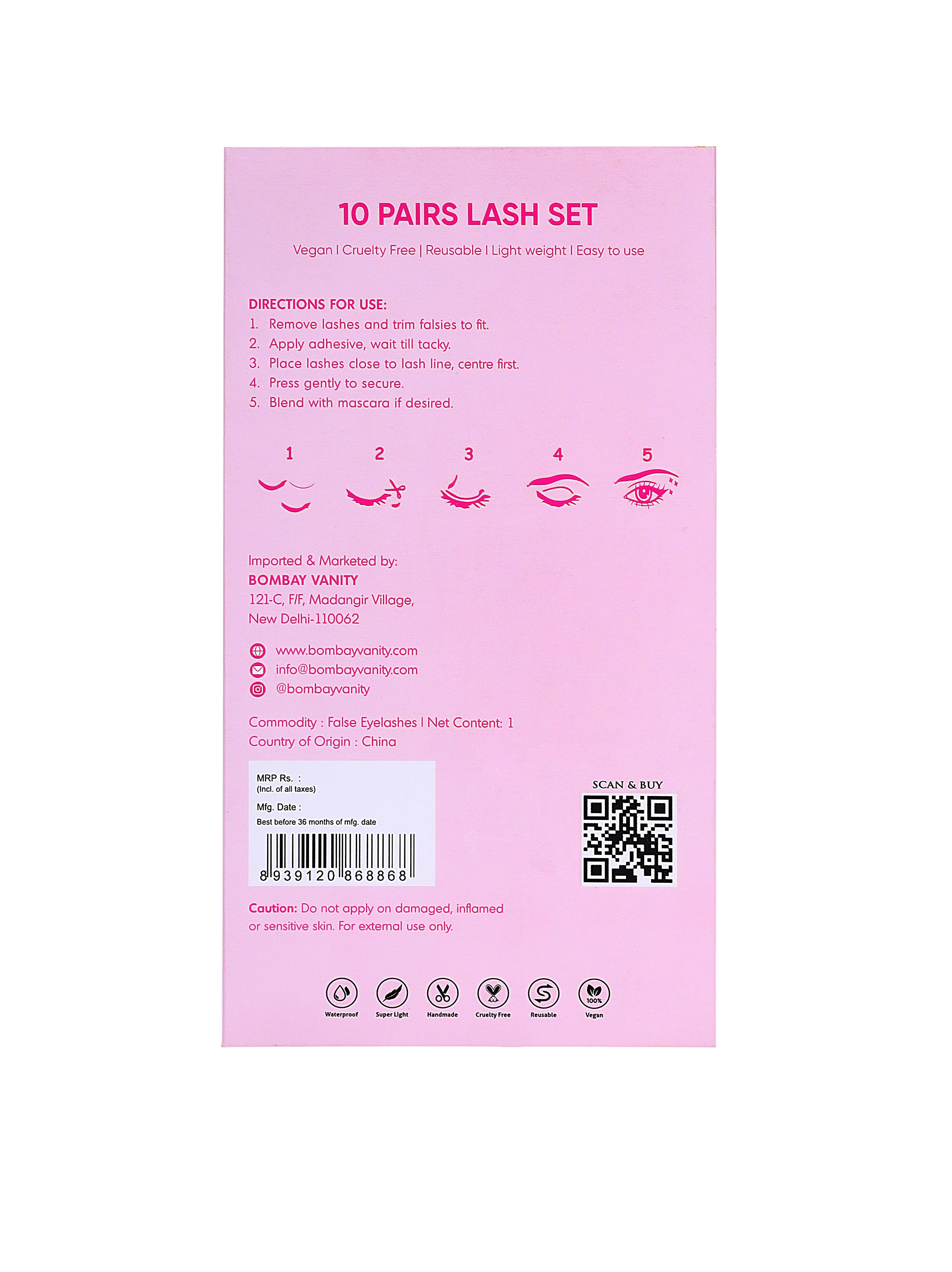 RUNWAY READY - 10 Pairs False Eyelashes Set