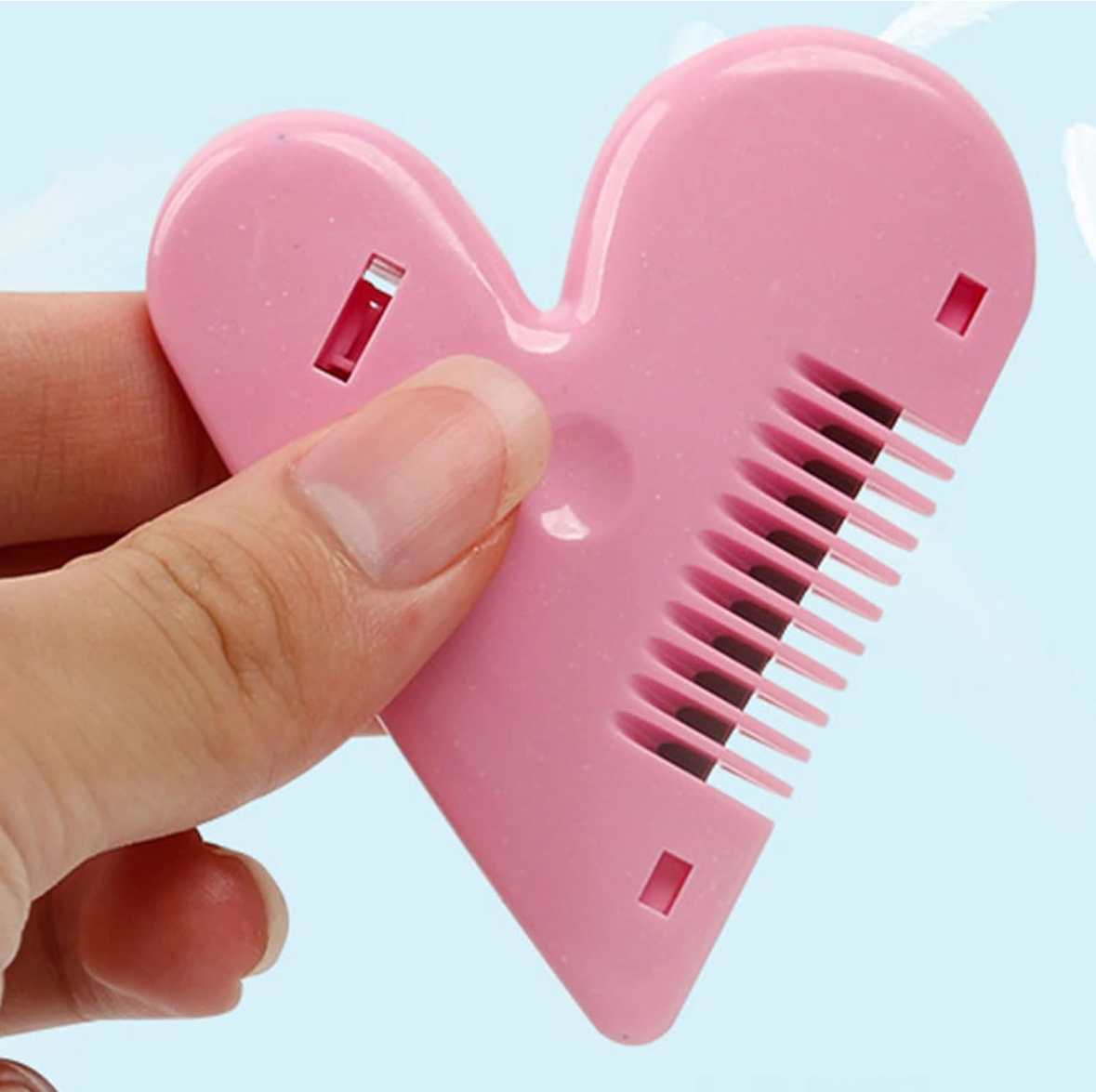 Pink DIY Trimming Scissors | Heart-Shaped At-Home Hair Trimmer