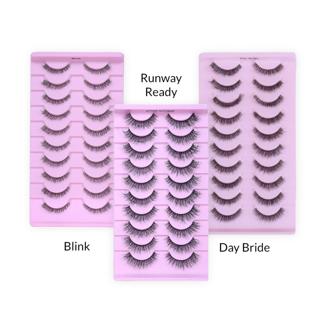 Lash Combo #6 – Blink + Runway Ready + Day Bride | 30 Pairs Total