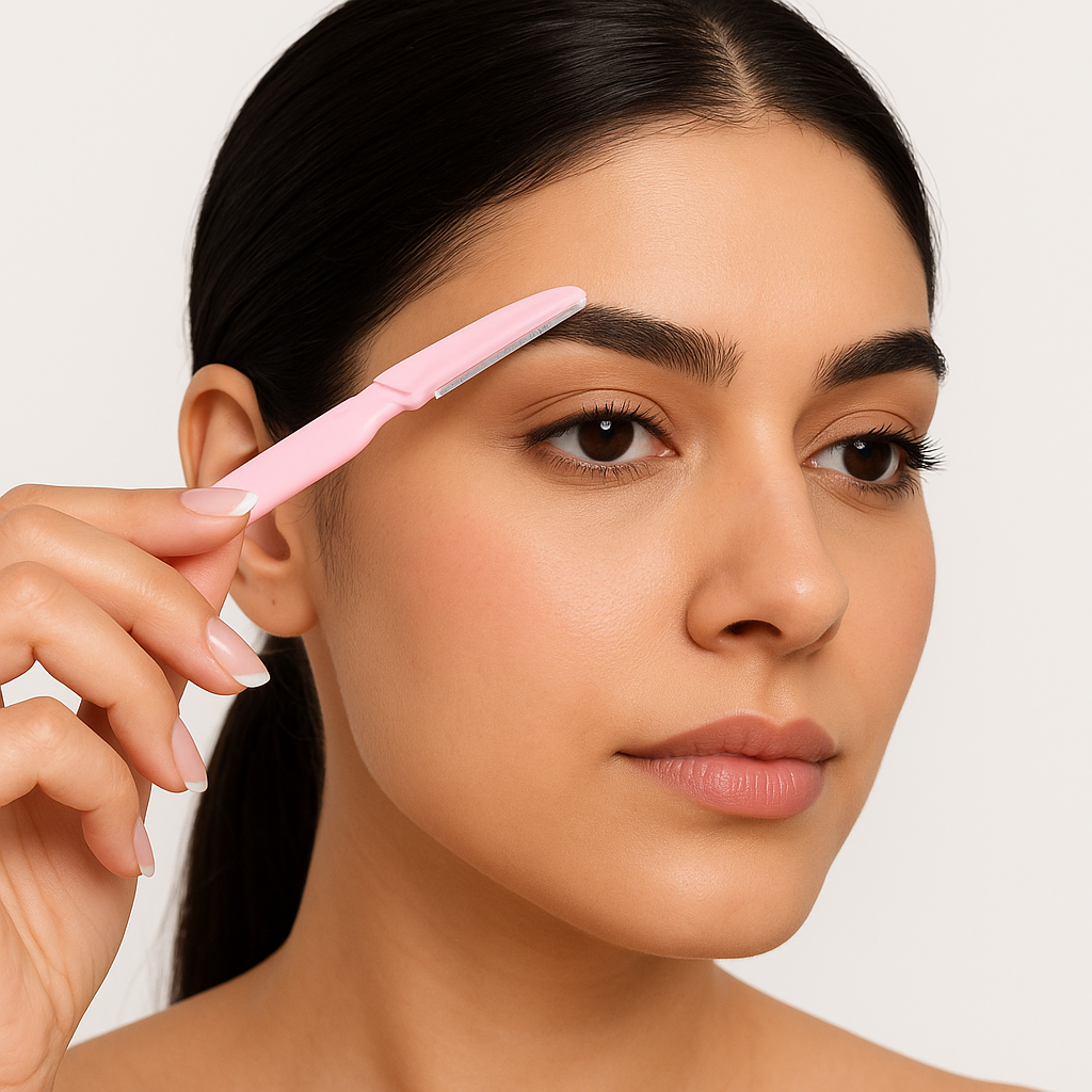 Dermaplaning & Eyebrow Razors – Pink (Set of 3)