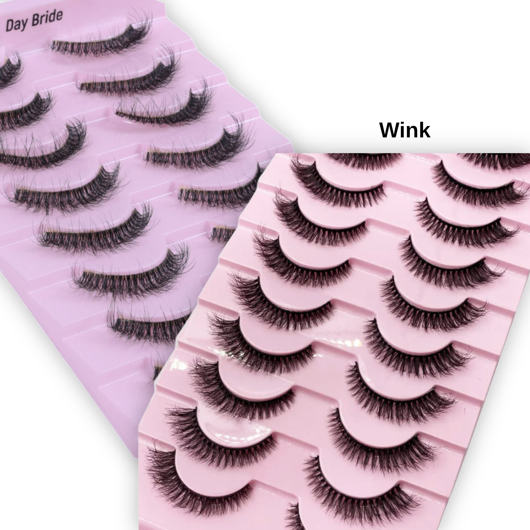 Lash Combo 2 – Day Bride (10 Pairs) + Wink Lash Set (10 Pairs) | 20 Pairs Total