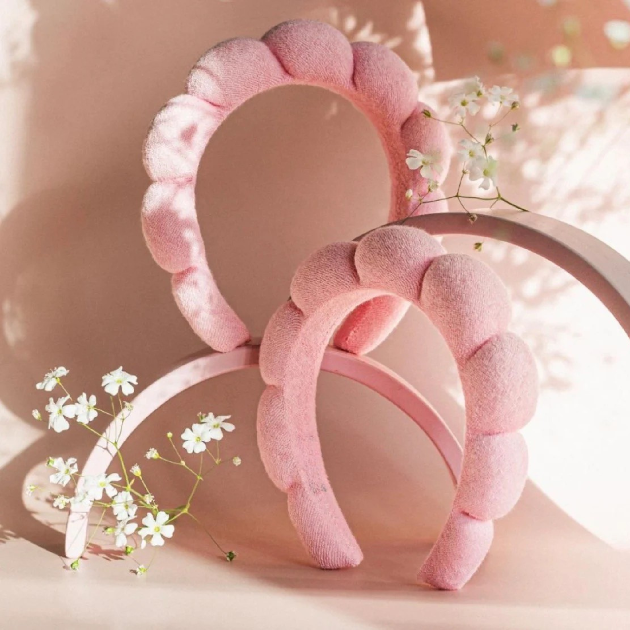 Bubble Spa Headband with Matching Wristbands – Soft Skincare & Makeup Wash Set