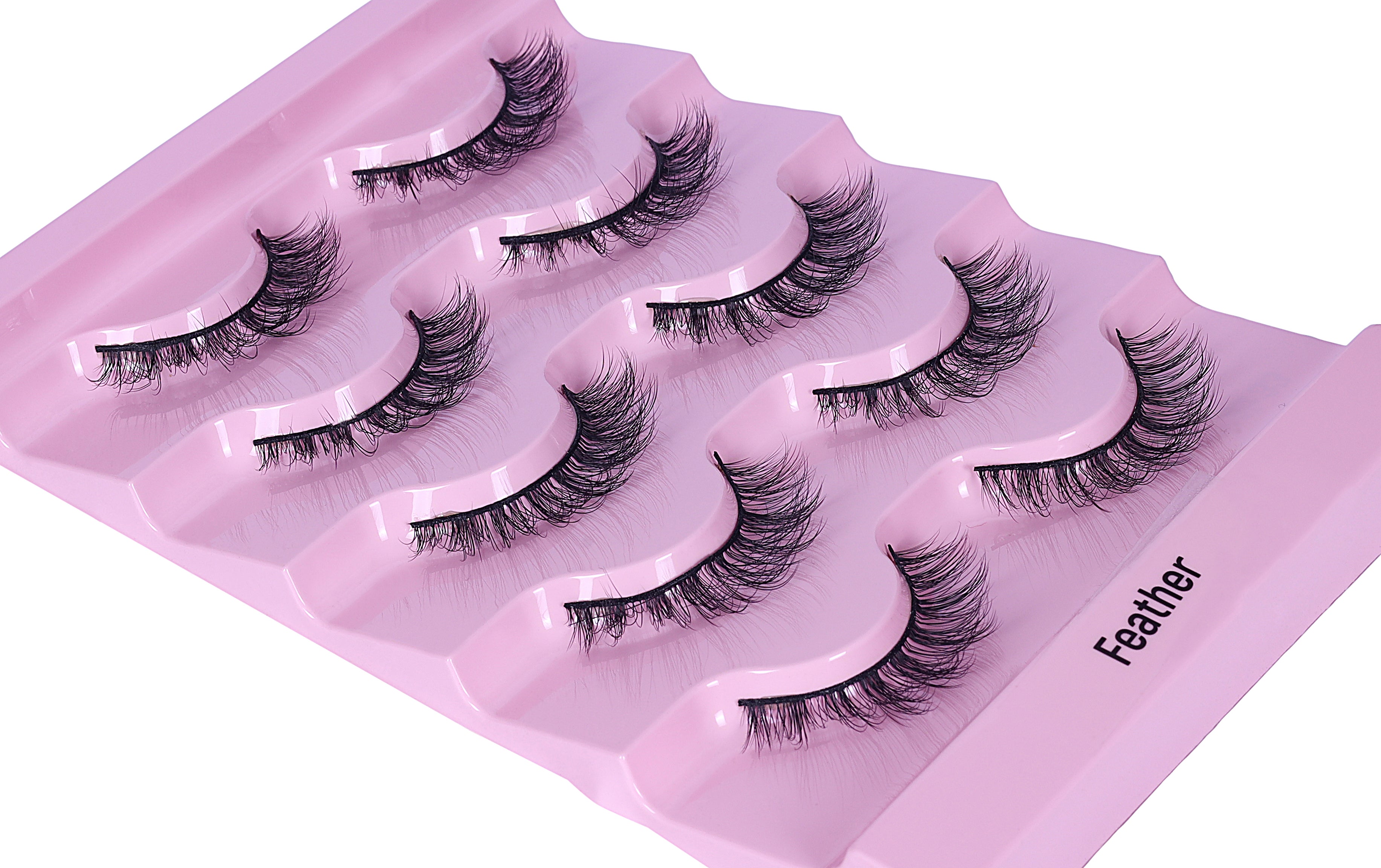 FEATHER - 5 Pairs False Eyelashes Set