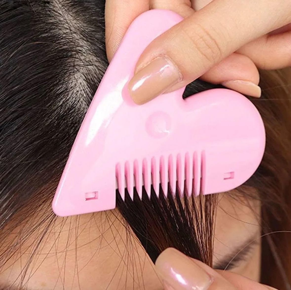 Pink DIY Trimming Scissors | Heart-Shaped At-Home Hair Trimmer
