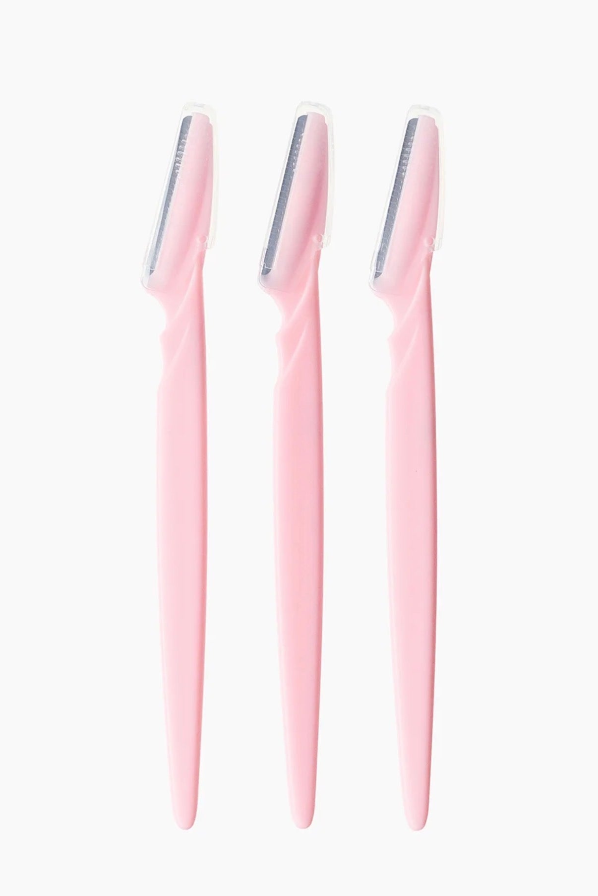 Dermaplaning & Eyebrow Razors – Pink (Set of 3)
