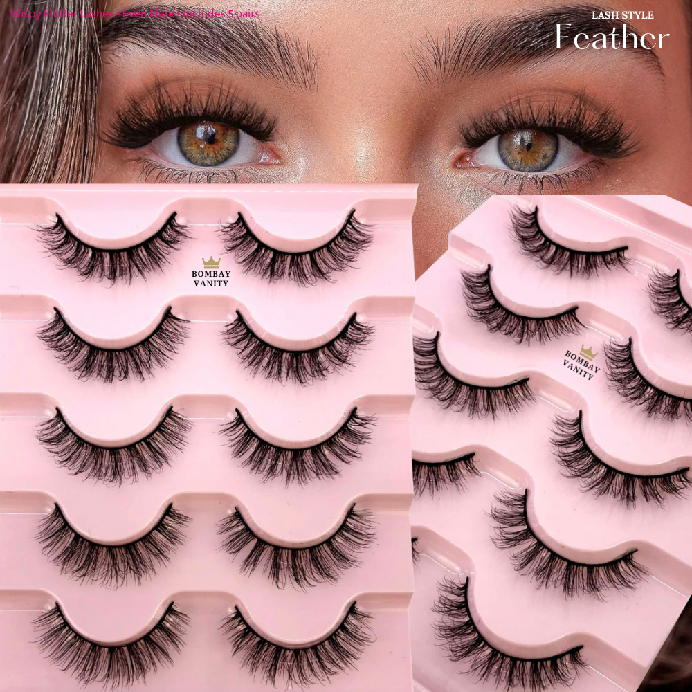 FEATHER - 5 Pairs False Eyelashes Set