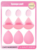 9-in-1 Ultimate Makeup Puff Combo (Beauty Blenders + Pizza Puffs + Mini Finger Puffs) – Pink