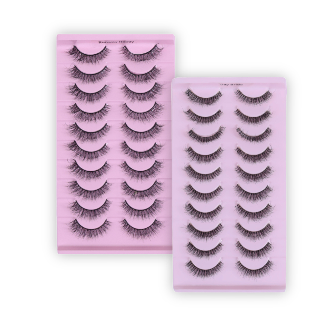 Lash Combo 1 – Day Bride + Runway Ready | 20 Pairs Total